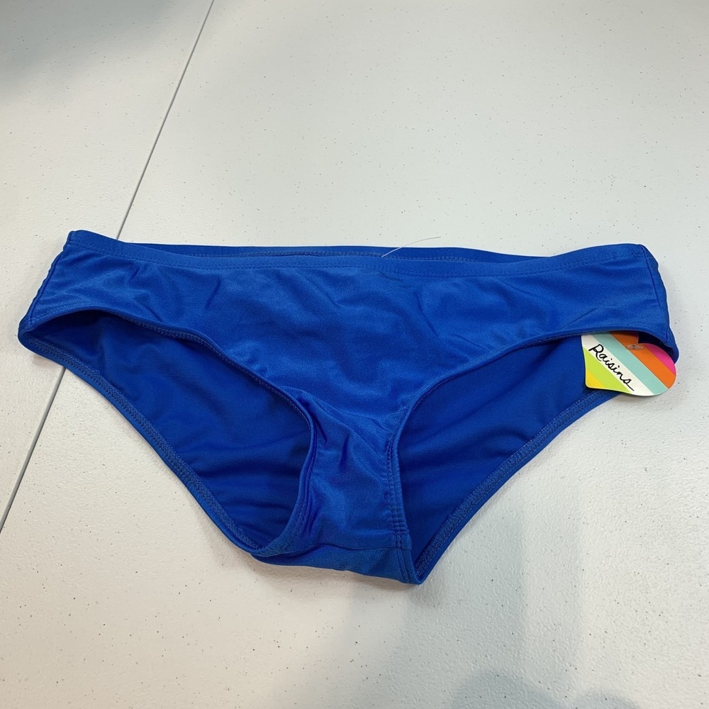 Raisins Women's Swim Bikini Bottoms M Hipsters Blue